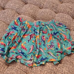 Posh Peanut Colorful Dolphin Skirt
